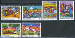 Guinea, Republic 1968 Fairy Tales 6v, Mint NH, Nature - Horses - Art - Fairytales - Contes, Fables & Légendes