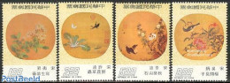 Taiwan 1974 Chinese Paintings 4v, Mint NH, Nature - Birds - Cats - Flowers & Plants - Art - Paintings - Autres & Non Classés
