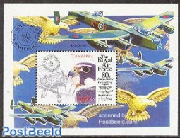 Tanzania 1998 80 Years R.A.F. S/s, Bristol F.2B Fighter, Mint NH, Nature - Transport - Birds - Birds Of Prey - Aircraf.. - Vliegtuigen