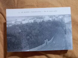 *B-Dlc-012* - Cp17 - CASABLANCA : Rue Du Jardin Public - RARE CLICHÉ - - Casablanca