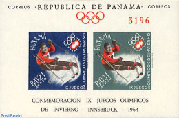 Panama 1963 Olympic Winter Games S/s Imperforated, Mint NH, Sport - Olympic Winter Games - Skiing - Skiing
