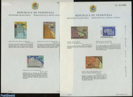 Venezuela 1965 Maps 2 S/s, Mint NH, Various - Stamps On Stamps - Maps - Postzegels Op Postzegels