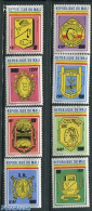 Mali 1984 On Service, City Coat Of Arms Overprints 8v, Mint NH, History - Coat Of Arms - Mali (1959-...)