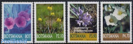 Botswana 2004 Christmas, Flowers 4v, Mint NH, Nature - Religion - Flowers & Plants - Christmas - Noël