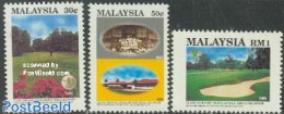 Malaysia 1993 Selangor Golf Club 3v, Mint NH, Nature - Sport - Flowers & Plants - Golf - Sport (other And Mixed) - Golf