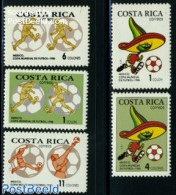 Costa Rica 1986 World Cup Football 5v, Mint NH, Sport - Football - Costa Rica