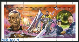 Mali 1998 Eric Tabarly 3v M/s, Mint NH, Sport - Transport - Sailing - Ships And Boats - Voile