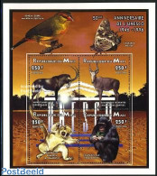 Mali 1996 Animals 4v M/s, Mint NH, Nature - Animals (others & Mixed) - Birds - Butterflies - Monkeys - Mali (1959-...)