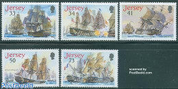 Jersey 2005 Battle Of Trafalgar 5v, Mint NH, History - Transport - History - Ships And Boats - Ships