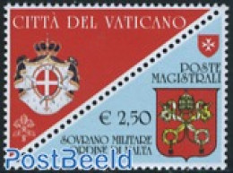 Sovereign Order Of Malta 2008 Joint Issue With Vatican 1v+tab [:], Mint NH, History - Various - Coat Of Arms - Joint I.. - Emissioni Congiunte