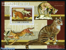 Sao Tome/Principe 2009 Cats S/s, Mint NH, Nature - Cats - Sao Tome Et Principe