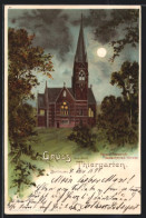 Lithographie Berlin-Tiergarten, Kaiser Friedrich-Gedächtniss-Kirche  - Dierentuin