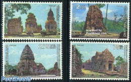 Thailand 1980 International Letter Week 4v, Mint NH, Art - Castles & Fortifications - Castelli