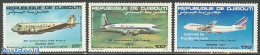 Djibouti 1983 Air France 3v, Mint NH, Transport - Aircraft & Aviation - Airplanes