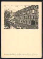 Künstler-AK München, Studiengenossenschaft Der Ludwigs-Realschule, Damenstiftstrasse 2  - München