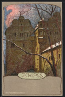 Künstler-Lithographie Ernst Liebermann: Schloss, Altes Gemäuer  - Liebermann, Ernst