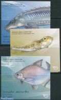 Croatia 2009 Fish 3 Booklets, Mint NH, Nature - Fish - Stamp Booklets - Fishes