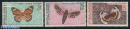 New Caledonia 1967 Butterflies 3v, Air Mail, Mint NH, Nature - Butterflies - Ungebraucht