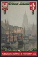 Künstler-AK Frankfurt A. M., XI. Deutsches Turnfest 1908, Blick über Den Hafen  - Autres & Non Classés