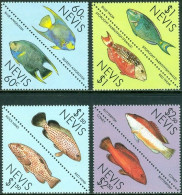 NEVIS 1987 REEF FISH TRIANGULAR PAIRS** - Fishes