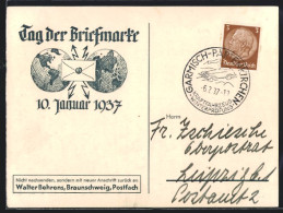 AK Tag Der Briefmarke 10. Januar 1937  - Timbres (représentations)