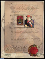 Belgium 2016 Magna Carta Of The European Post S/s, Mint NH, Post - Art - Handwriting And Autographs - Nuovi