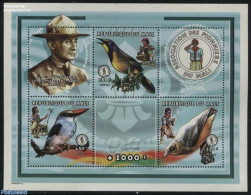 Mali 1998 Scouting, Birds 3v M/s, Mint NH, Nature - Sport - Birds - Scouting - Malí (1959-...)