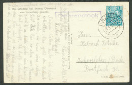 OEHRENSTOCK über ILMENAU 1956 LANDPOSTSTEMPEL Blau 10Pf-Aufbau Orts-o Ansichtskarte Schartetal Lindenberg > Oschersleben - Covers & Documents