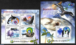 Burundi 2012 Ozon Layer Destruction Antarctica  2 S/s, Mint NH, Nature - Science - Environment - Penguins - Sea Mammal.. - Environment & Climate Protection