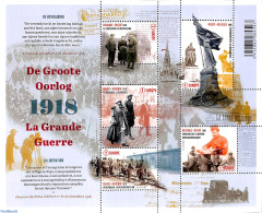 Belgium 2018 World War I, Liberation 5v M/s, Mint NH, History - Performance Art - Transport - Music - Railways - Art -.. - Nuevos