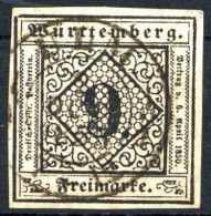 1851, Altdeutschland Württemberg, 4, Gest. - Sonstige & Ohne Zuordnung