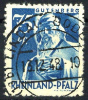 1947, Französische Zone Rheinland Pfalz, 13 PF I, Gest. - Sonstige & Ohne Zuordnung