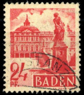 1947, Französische Zone Baden, 8 PF IV, Gest. - Altri & Non Classificati