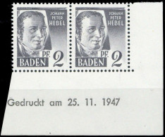 1947, Französische Zone Baden, 1 Bru, ** - Other & Unclassified