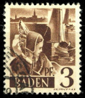 1947, Französische Zone Baden, 2 PF II, Gest. - Altri & Non Classificati