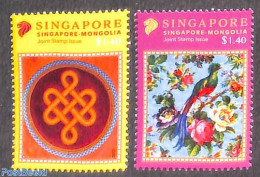 Singapore 2020 Joint Issue Mongolia 2v, Mint NH, Nature - Various - Birds - Joint Issues - Emissions Communes