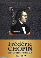 Tuvalu 2010 Frederic Chopin S/s, Mint NH, Performance Art - Music - Art - Composers - Music