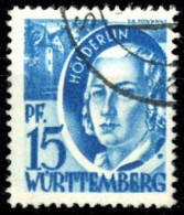 1948, Französische Zone Württemberg, 19 PF IV, Gest. - Altri & Non Classificati