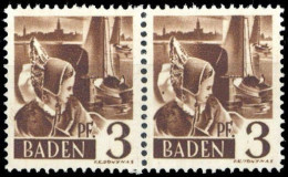 1947, Französische Zone Baden, 2 PF V, ** - Andere & Zonder Classificatie