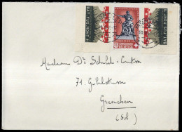 1940, Schweiz Soldatenmarken, 366 B U.a., Brief - Viñetas