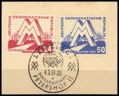 1951, DDR, 282-83, Briefst. - Andere & Zonder Classificatie