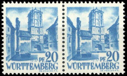 1947, Französische Zone Württemberg, 7 PF III, ** - Otros & Sin Clasificación