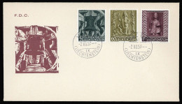 1959, Liechtenstein, 386-88, FDC - Otros & Sin Clasificación