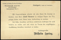 1876, Altdeutschland Württemberg, DRP 2, Brief - Other & Unclassified