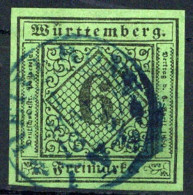 1851, Altdeutschland Württemberg, 3 A I, Gest. - Andere & Zonder Classificatie