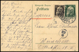 1911, Altdeutschland Bayern, 80 II U.a., Brief - Other & Unclassified