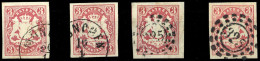 1867, Altdeutschland Bayern, 15 (4), Gest. - Autres & Non Classés