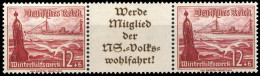 1937, Deutsches Reich, W 130, * - Zusammendrucke