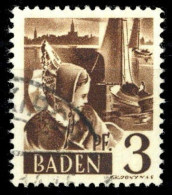 1947, Französische Zone Baden, 2 PF III, Gest. - Sonstige & Ohne Zuordnung