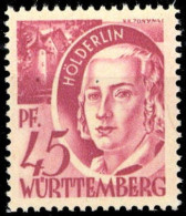 1947, Französische Zone Württemberg, 9 PF II, ** - Andere & Zonder Classificatie